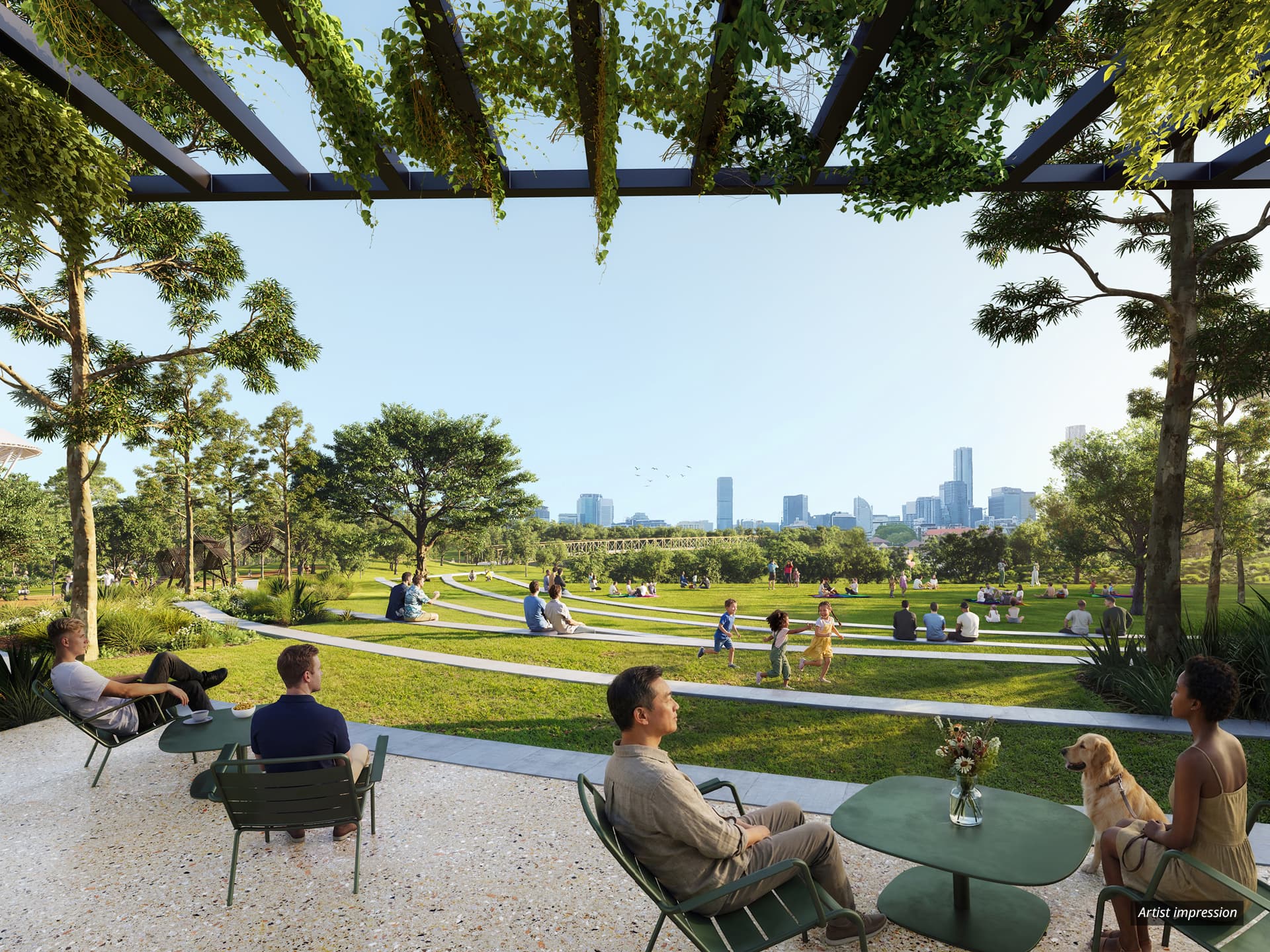 Artist impression render of Victoria Park Precinct