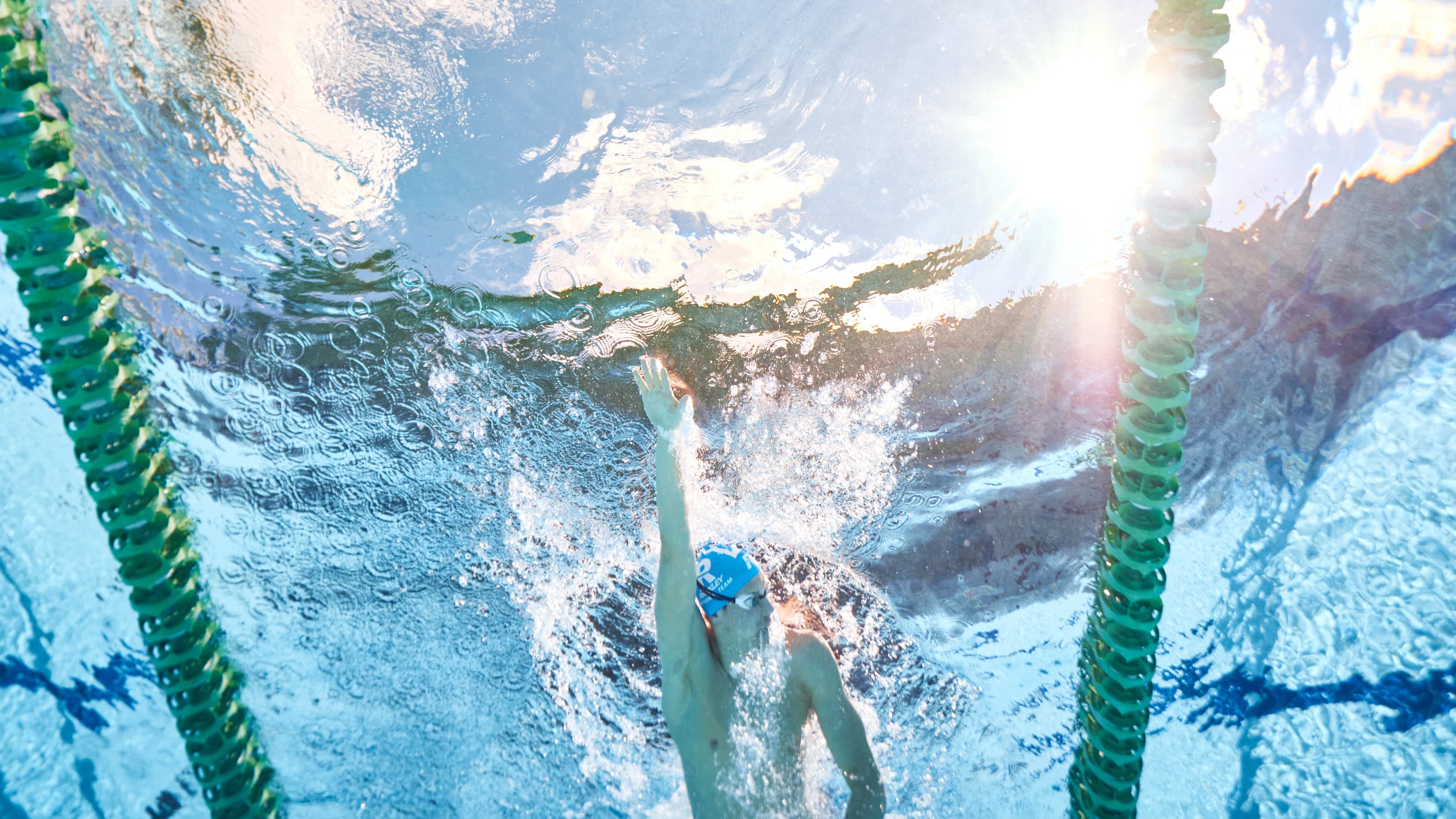 Underwater swimmer at Brisbane Aquatic Centre