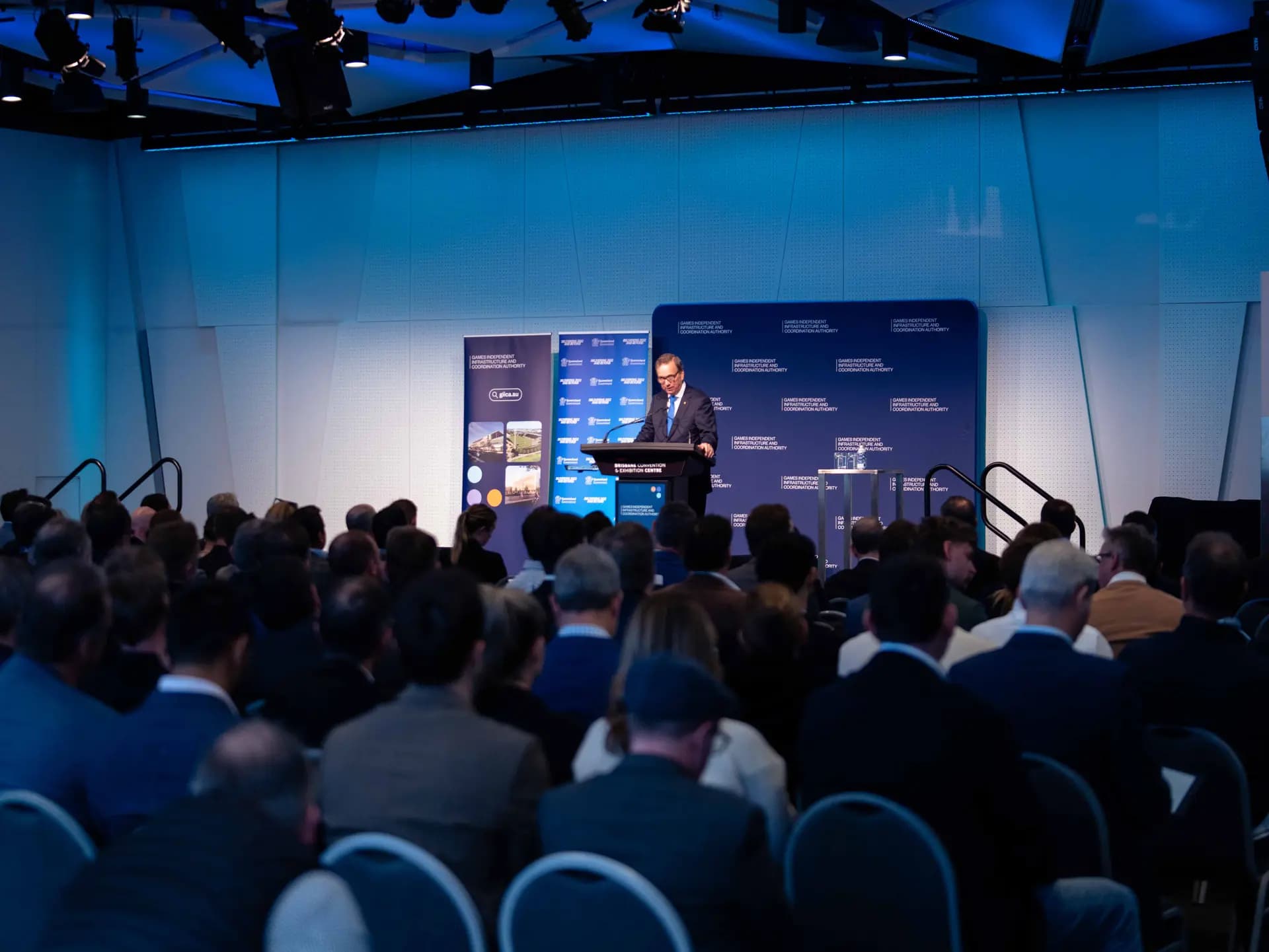 GIICA Chairman Stephen Conry AM presenting at the GIICA Industry Briefing, 1 August 2025